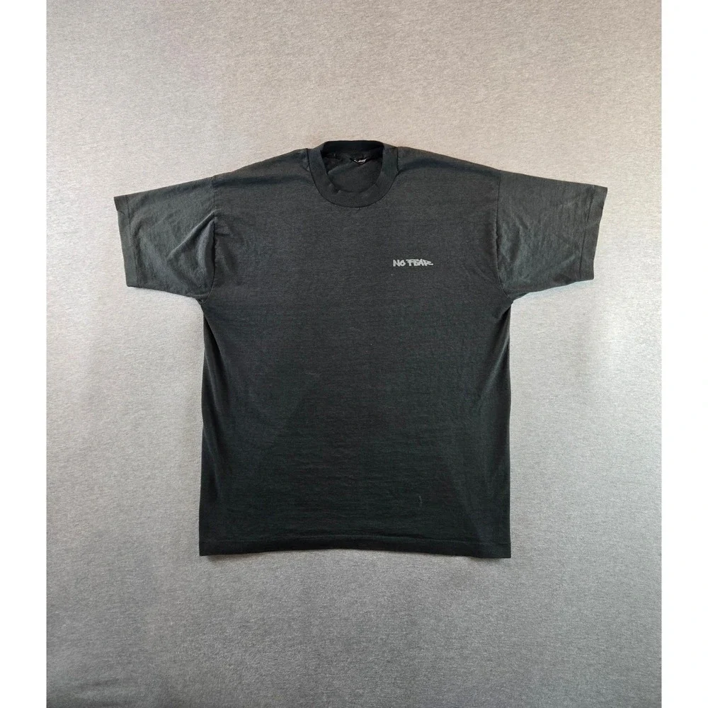 No Fear Graphic T-Shirt‎ Mens XL Faded Black Vintage 90s Single Stitch Logo